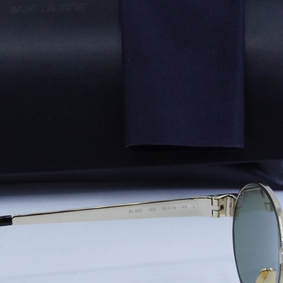 Final Price! Saint Laurent SL692 003 Gold Green Sunglasses - Picture 8 of 11